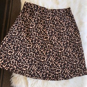 Loft leopard printed skirt